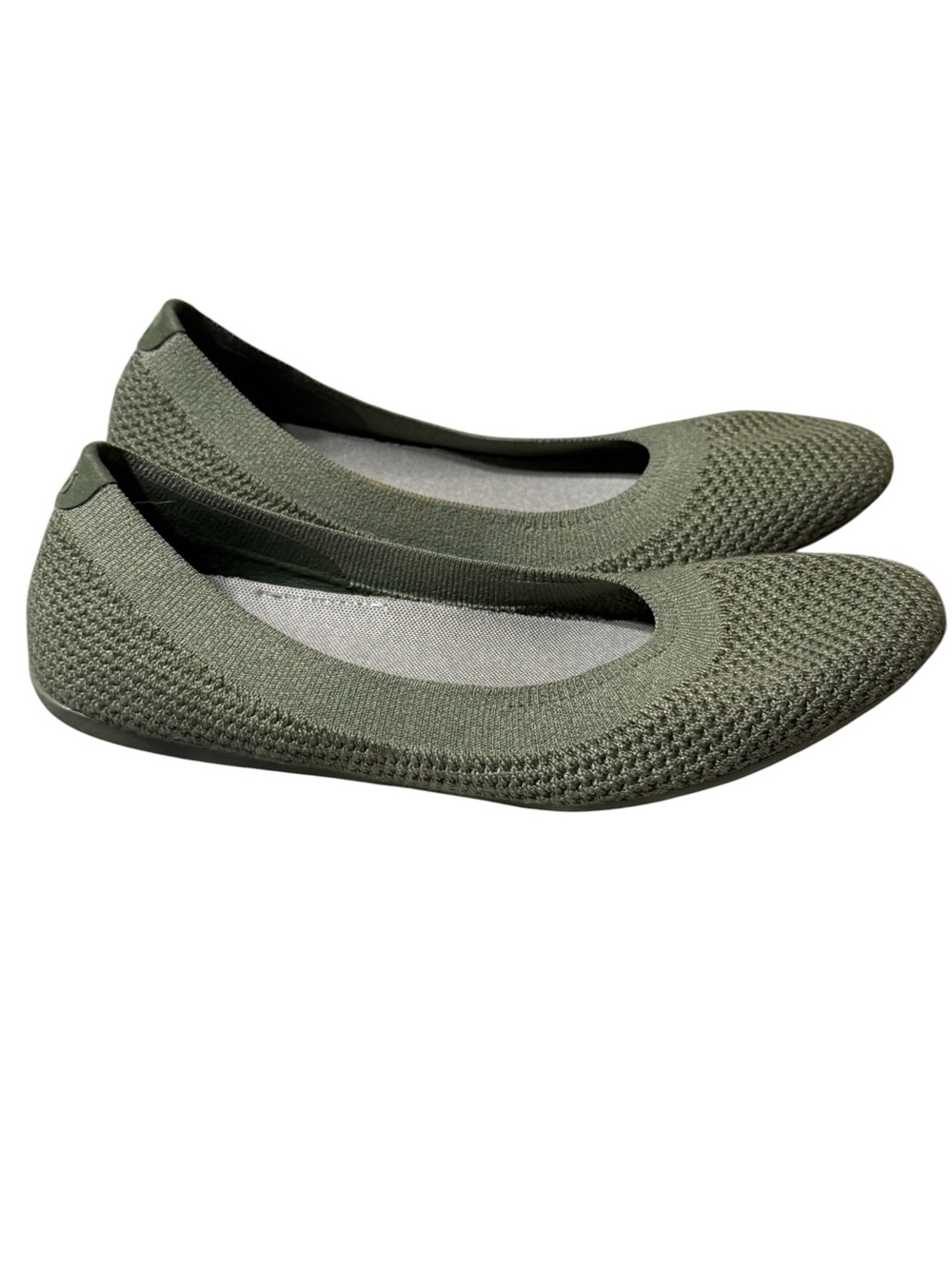 Allbirds Tree Breezer Rugged Green Knit Ballet Flats Women's Size 7.5 - Picture 4 of 8